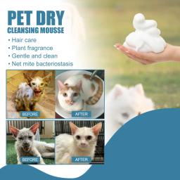 Waterless Grooming Shampoo para animais de estimação, Dog Dry Cleaning Foam, Mousse de banho segura, Remoção de odor corporal, Esterilização - Image 4