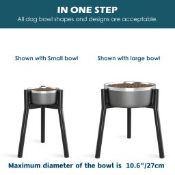 Metal ajustável elevada Dog Food Bowls, Suporte para cão de tamanho grande e extra grande, Tigelas para cães levantadas, Tigela não incluída - Image 5