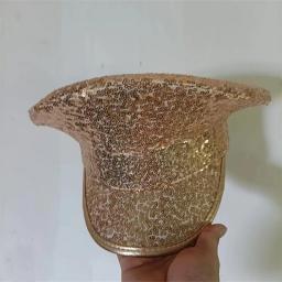 Chapéu de lantejoulas para adultos, boné fedora brilhante para festa de despedida de solteira, festival de música, carnaval, fantasia brilhante - Image 5