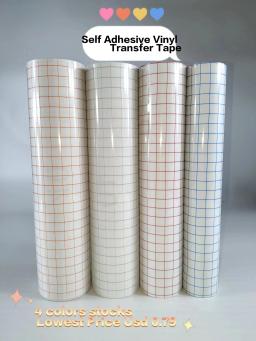 Rolo De Fita De Papel De Transferência De Vinil Com Grade De Alinhamento, Auto-adesivo, Fita Média Clara para Paredes 30x102cm, Adesivos - Image 1