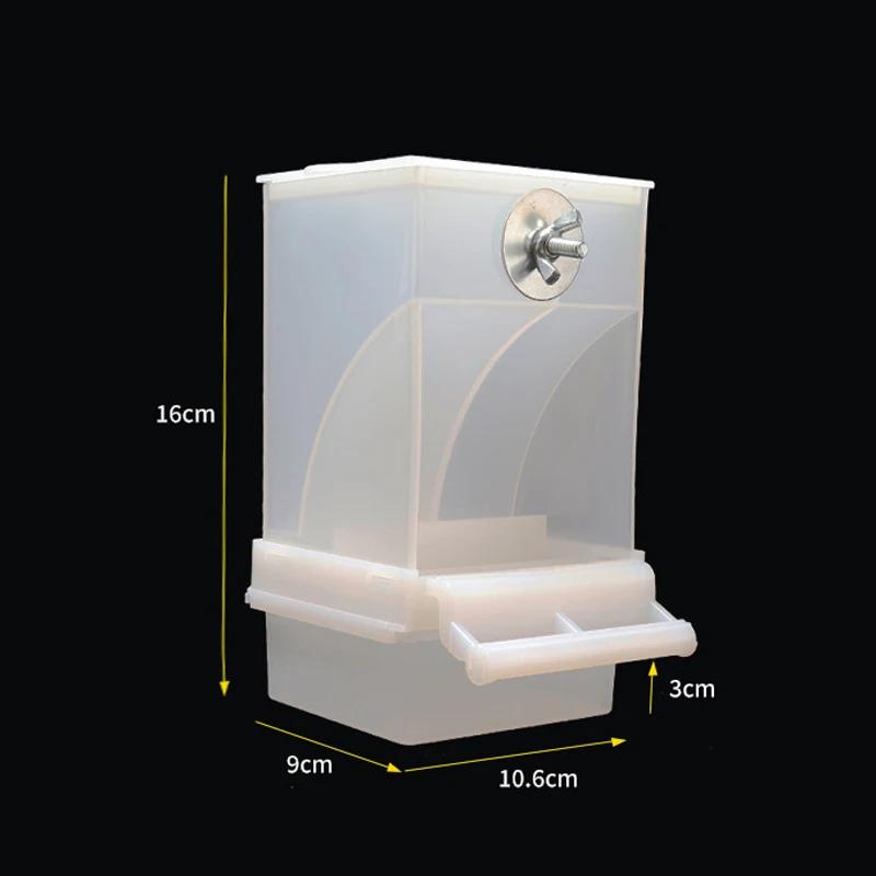 Alimentador automático transparente de sementes de pássaro alimentador automático pendurado caixa alimentos e calha papagaio alimentador gaiola acessórios suprimentos pássaro - Image 1