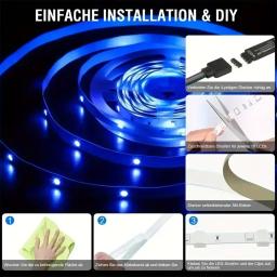 Fita LED com controle remoto, fita RGB, 5050, USB, 24 teclas, fita flexível, luzes de Natal, lâmpada de jogos, decoração do quarto - Image 3