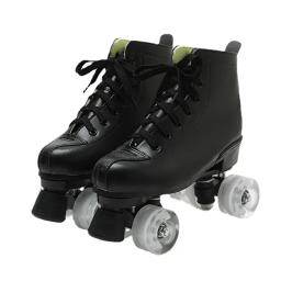 Sapatos de patins unissex, couro microfibra, borracha PU, 4 rodas, patinação deslizante, treinamento esportivo, homens e mulheres adultos - Image 2