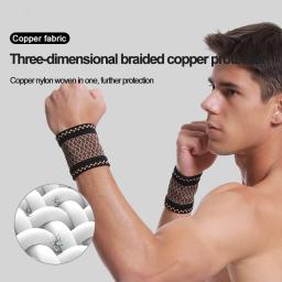 Esportes profissionais Fitness Wrist Brace, cobre protetor de pulso, elástico malha compressão pulseira, protetor de pulso, 1 par - Image 5