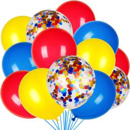 Conjunto com Confete, Vermelho, Amarelo, Azul, Carnaval, Circo, Decoração de Festa, Jogo, Primeiro Aniversário, Decoração - Image 2