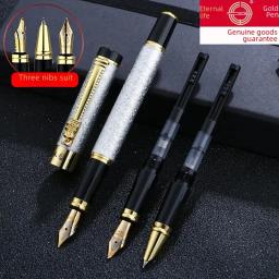 Eternal Aço Pen Set, Caneta Assinatura de 3 Peças, Caligrafia Estudante, Papelaria Escritório, Cartucho de Tinta Recarregáveis - Image 2