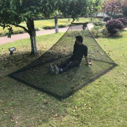 Mosquiteiro preto para acampamento ao ar livre, tenda portátil leve, tamanho família S e L - Image 4