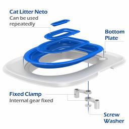 Kit De Treinamento De Banheiro De Gato Durável e Reutilizável, Cat Litter Mat, Treinador De Banheiro Para A Maioria Dos Banheiros No Mercado, 1 Conjunto - Image 5