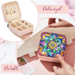 Caixa de jóias portátil para adultos Mandala Diamond Art Kits de armazenamento de pintura 1pc por conjunto - Image 5
