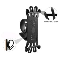 Universal Silicone Mobile Phone Holder para bicicleta, Bike GPS Clip Mount, Baby Stroller Stand, Suporte do guiador da motocicleta, 360 Rotating - Image 4