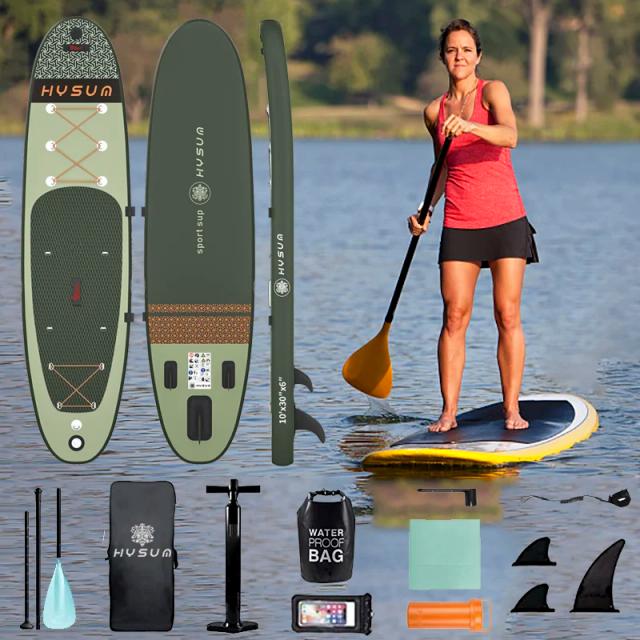 Prancha Inflável Dupla Camada Sap Mountain: Placa Portátil Unissex para Surf e SUP com Mochila e Trela