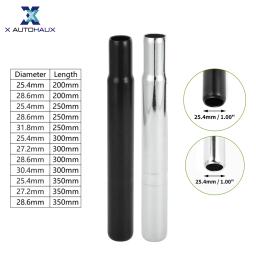 X Autohaux Espelhos de assento de bicicleta 25,4/27,2/28,6/31,8 mm Tubo de assento de selim universal durável Comprimento de aço preto 200/250/300/350 mm - Image 1
