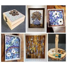 Telha cerâmica irregular do mosaico, fragmentos em forma, pedra livre, peças de porcelana, material artesanal, colagem pequena, DIY, 100g - Image 3