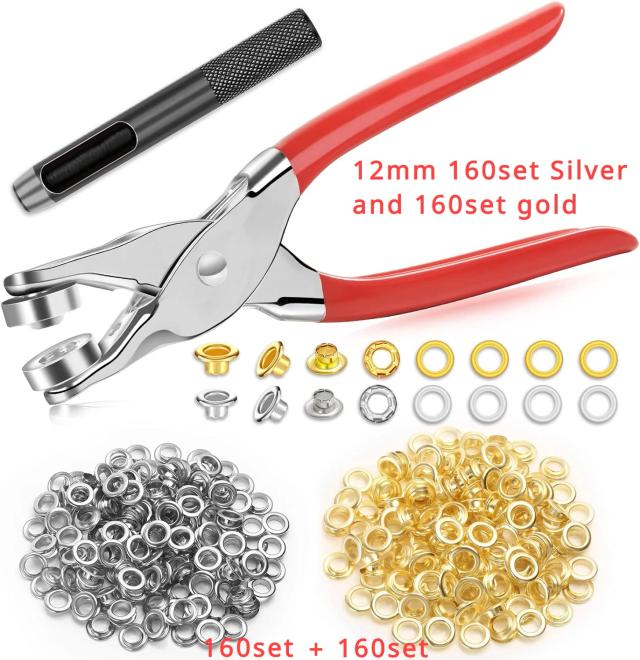 Kit de Ferramentas de Punch para Ilhós em Couro, Artesanato DIY: Metal, 6-12mm e 15-320-400 Set para Cintos e Chapéus