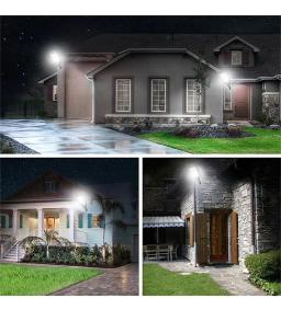 108 COB Lâmpada de rua com sensor 3 modos de iluminação Lâmpadas solares de segurança à prova d'água para ambientes externos para luz de controle remoto de caminho de pátio de jardim - Image 5
