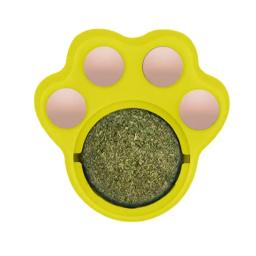 Brinquedo de bola de catnip flexível gato nips brinquedos bonito gato pata forma mastigar manter saúde intestinal brinquedo gatos brinquedos de cuidados orais para gatos adultos - Image 1