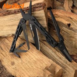 Xiaomi-NexTool Black Knight Ferramentas de acampamento multifunções, faca de sobrevivência ao ar livre, alicate dobrável, tesoura, kit de ferramentas multiferramenta de mão - Image 1