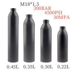 HPA Air Tank CO2 Recarga para o aquário, acessórios de mergulho Paintball, 0,22, 0,3, 0,35, cilindro de gás 0,45L, 300BAR, 4500PSI, 30MPA - Image 1
