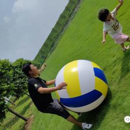 Bola de praia inflável gigante, bola de brinquedo de PVC, vôlei de gramado ao ar livre, jardim de infância escolar divertido, balão novo, 2m-0,6 m - Image 4