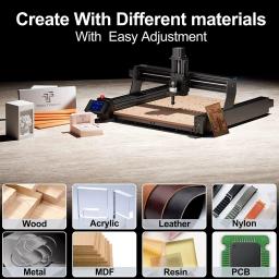 Duas árvores ttc450 cnc fresa para madeira diy mini máquina de gravação a laser 3 eixos cnc roteador grbl para acrílico pcb pvc metal - Image 5