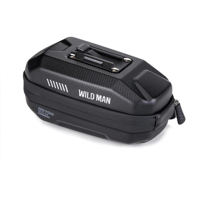 WILD MAN Bolsa traseira para mountain bike Bolsa de selim à prova d'água EVA para bicicleta de estrada