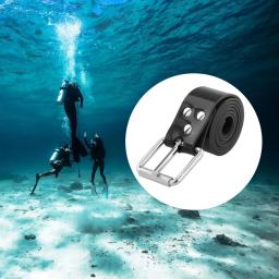 Silicone cinto de mergulho com fivela de aço inoxidável, Cuttable Underwater Scuba Diving Acessórios Caça submarina, 85cm-1m - Image 4