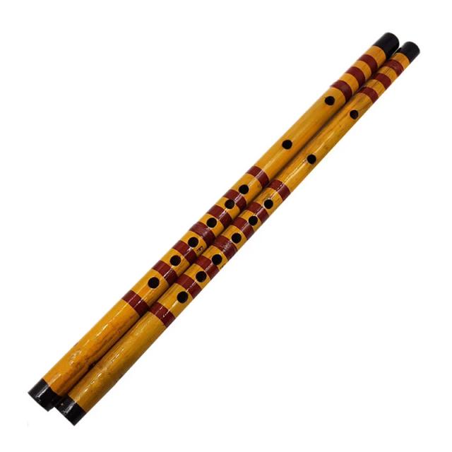 Flauta de Bambu Tradicional Artesanal - Instrumento Musical Marrom para Decoração - Novo 1 Peça