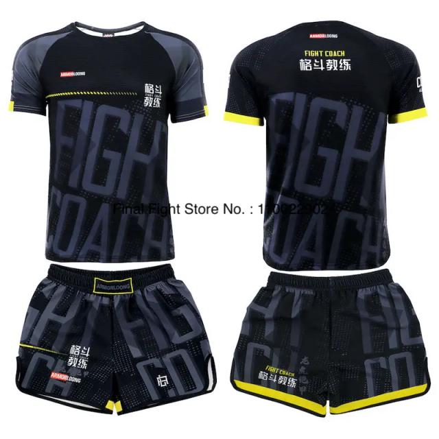 Conjunto de Shorts e Camiseta para Homens e Mulheres em Diversas Cores para Muay Thai, Kickboxing, Boxe e Treinos em Artes Marciais