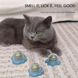 Bolas de parede Catnip para gatos, Forma de abelha, Brinquedo de mordida de gato, Lambendo bola de rolo - Image 5