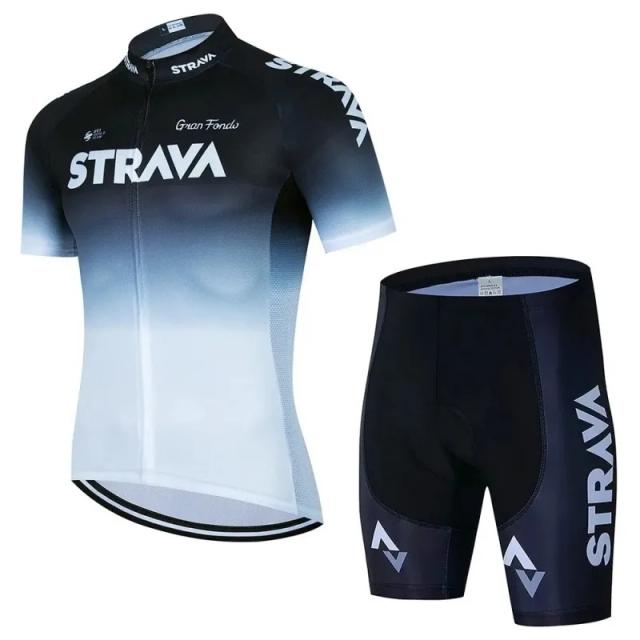 Conjunto Ciclismo Strava Verão Masculino Feminino Manga Curta Respirável