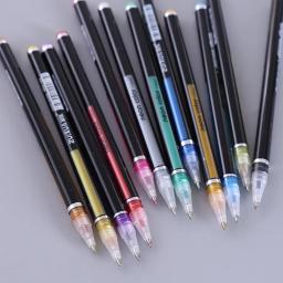 Conjunto de canetas de gel, 12/16/18/24/36/48 cores, neon/pastel/metálico/glitter, canetas para livros de colorir para adultos, revistas, desenho, rabiscos - Image 4