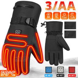 Luvas aquecidas USB touchscreen para homens e mulheres, luvas de inverno para snowboard, camping, resistente à água, caminhadas, esqui, moto, motocicleta - Image 1
