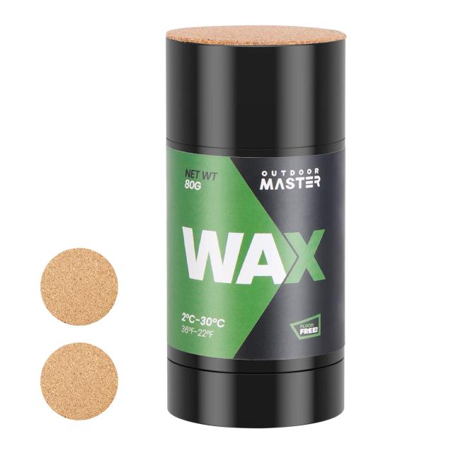 OutdoorMaster Cera para Snowboard e Esqui 80g Universal Portátil