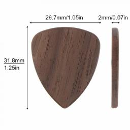 Palheta de madeira para acústica elétrica ou baixo, acessórios para instrumentos de corda, palhetas, 2mm, 6 pcs - Image 6