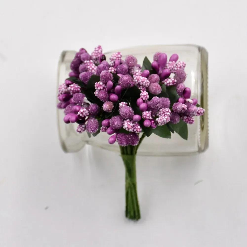 Mini Estame Flores Artificiais, Artesanato De Flores Falsas, Buquê De Casamento, Caixa De Festa, Decoração De Scrapbooking, 12 Pcs, 36 Pcs, 72 Pcs, 144Pcs - Image 1