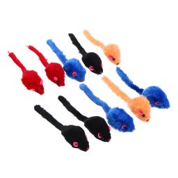 Mini brinquedos do rato de pelúcia para gatos, engraçado jogando brinquedos, Pet suprimentos interativos, cor aleatória, 10-100pcs - Image 3