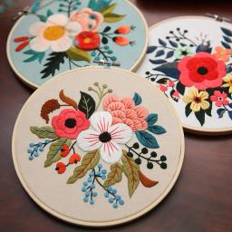 Kit Bordado DIY Padrões Floral Bordado Bordado Conjunto Cross Stitch Kits Para Iniciantes Craft Lover - Image 5