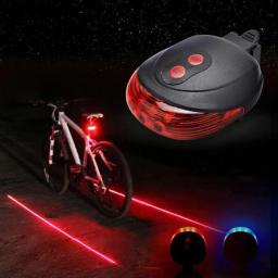 Piscando Bicicleta Cauda Luz LED Segurança Laser Aviso Bicicleta Luzes Ciclismo Luzes Lanternas Traseiras Mountain Bike Lâmpada de Aviso Cauda - Image 2