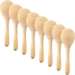 8 pçs brinquedos maraca de madeira crianças instrumento brinquedos chocalhos musicais maracas instrumentos shaker shakers para criança - Image 1