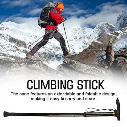 Ultraleve Folding Trekking Pole, Bastão portátil anti-choque, Escalada ao ar livre Caminhadas, Elder Walking Aid, Cana - Image 3