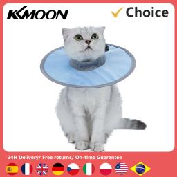 Colar protetor do cone do gato do colar do animal de estimação anti-mordida que lambe o pescoço com nervuras ajustáveis - Image 1