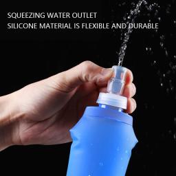 Garrafa de água potável macia, saco dobrável, frasco, ao ar livre, corrida, pacote de hidratação, cintura, bicicleta, acampamento, 500ml - Image 4
