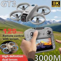 NOVO Drone GPS GT3 com câmeras duplas 8K HD 180 °   FPV 5G WIFI Motores Brushless Inteligência Evitar Obstáculos Quadricópteros Dobráveis - Image 1