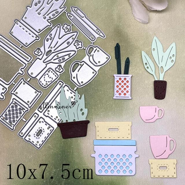 Caixa de Armazenamento para Artesanato DIY: Moldes de Metal para Scrapbook e Cartões, Template para Álbum e Stencils Inovadores