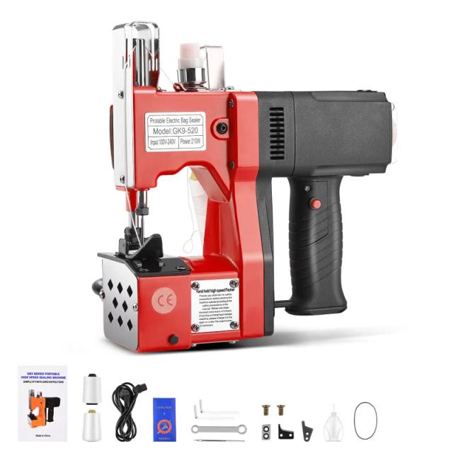 Máquina de Costura Portátil Elétrica para Selagem de Sacos de Tecido 220V 210W