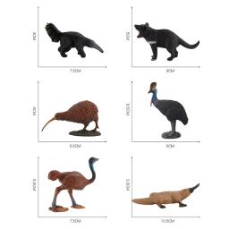 Simulação realista floresta animais selvagens modelo anteater emu platypus grande kiwi aves e ornamento de mão animal estatueta presente para o miúdo - Image 5