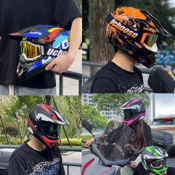 Capacete de proteção facial completo para adultos e crianças, motocross, motocicleta, moto, bicicleta, corrida, esportes, off-road, patinete, quadriciclo, adulto, mulheres, presente grátis - Image 5