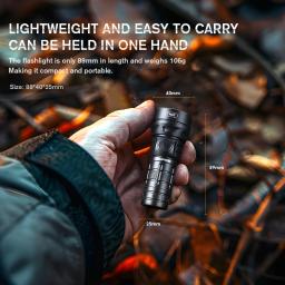 Nova superfire tn05 mini 1800lm lanterna 18350 usb c recarregável edc led tocha 20w de alta potência para acampamento situações de emergência - Image 3