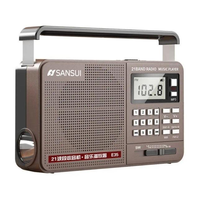 Rádio FM Portátil Smart Card Speaker com Lanterna LED e Bateria 1200mAh
