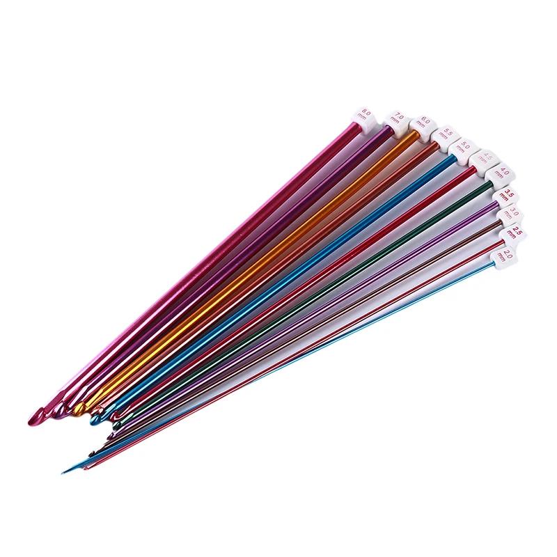 Ganchos De Crochet Tunisinos E Afegãos, Agulhas De Tricô De Alumínio, Gancho Multicolor, Multicolor, 11 Tamanhos, 2 - 8 mm - Image 1